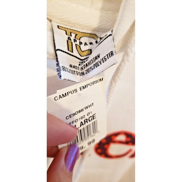 NWT - TCX Apparel - Virginia Tech Hokies Hoodie - XXL - White - Polka Dot Hokies - Picture 5 of 6